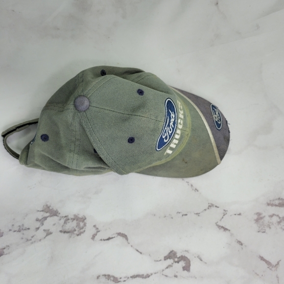 Ford Hat Mens Gray Trucks Adjustable Strapback Dad Cap Baseball Destroyed - Picture 6 of 8